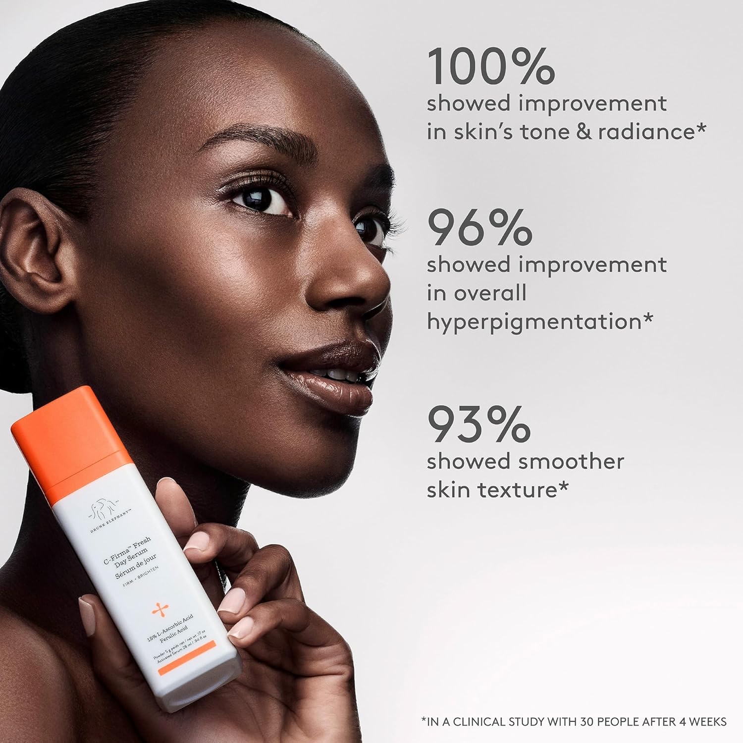 Drunk Elephant C-Firma Fresh Day Serum - 28 ml/.94 fl oz - 15% Illuminating Vitamin C - Clean Clinical Skincare - Cruelty-Free - Dermatologist-Tested - Free of Essential Oils